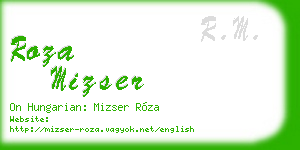 roza mizser business card
